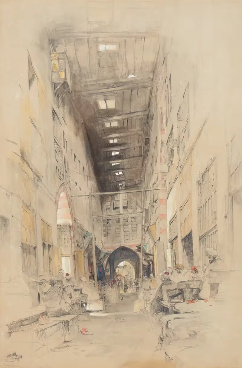 The Bezestein Bazaar, El Khan Khalil, Cairo — John Frederick Lewis