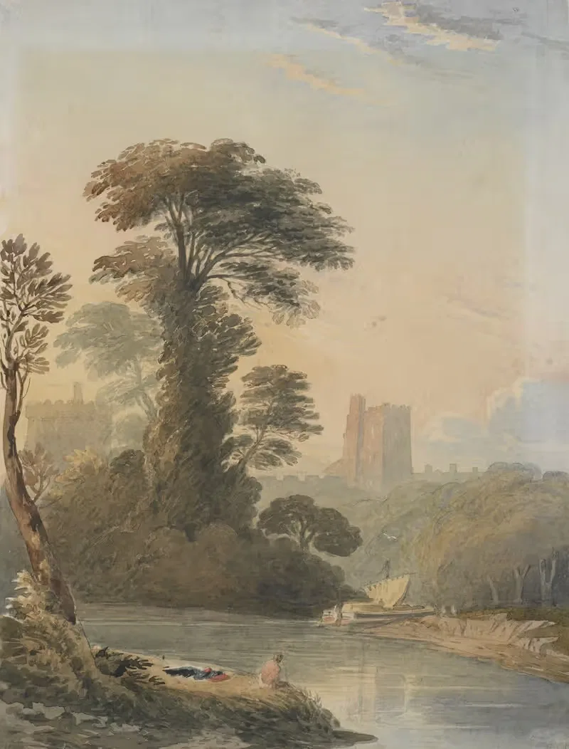 Capriccio view on the Thames near Windsor — John Varley