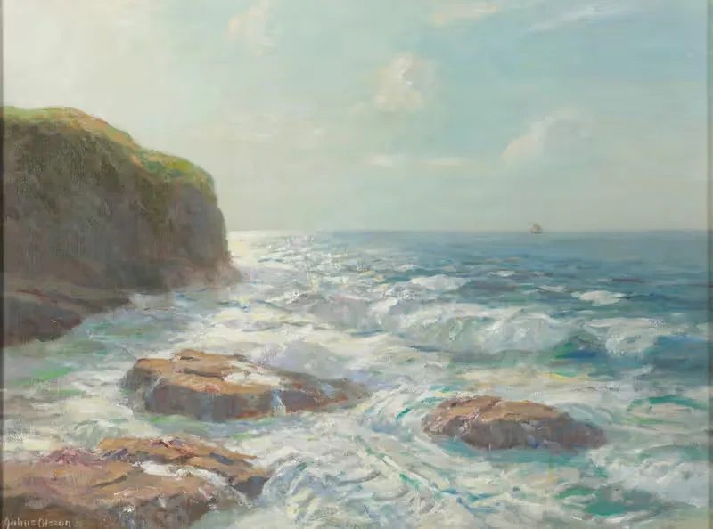 Серебряное море, ирландское побережье by Юлий Олссон — digital art print download