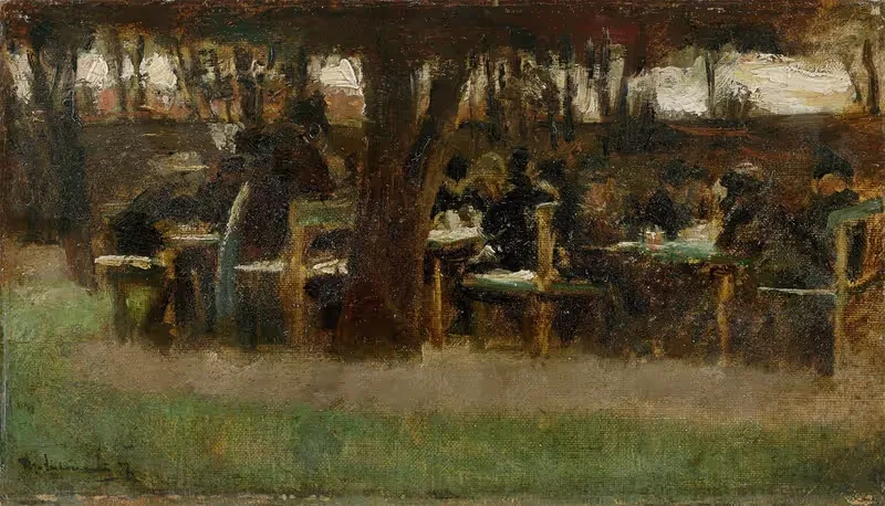Aus Etzenhausen – Gartenwirtschaft — Max Liebermann
