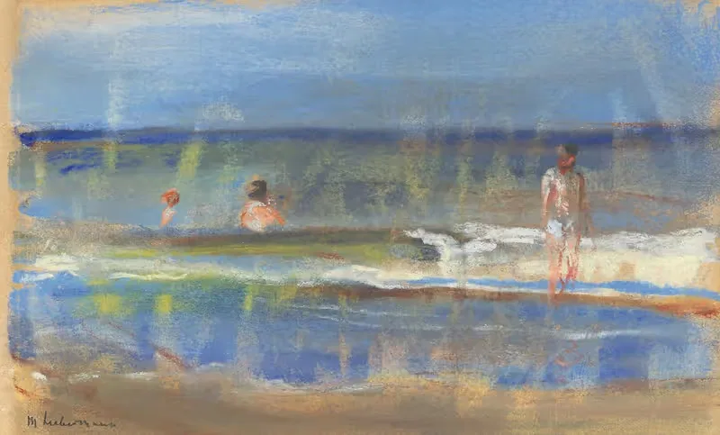 Купающиеся в море by Макс Либерман — digital art print download
