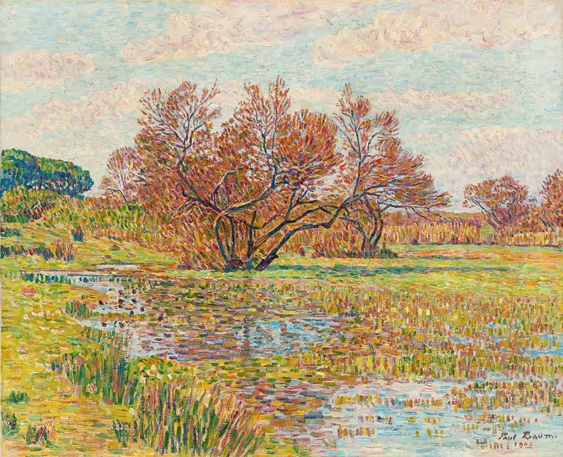 Landscape in Arles by Paul Baum, 1909 — digital art print download
