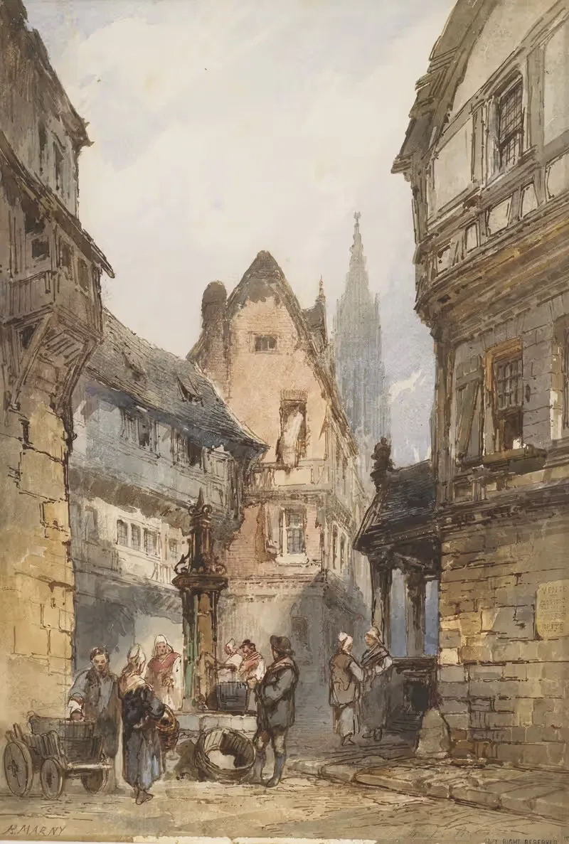 Street scene by Paul Marny — digital art print download