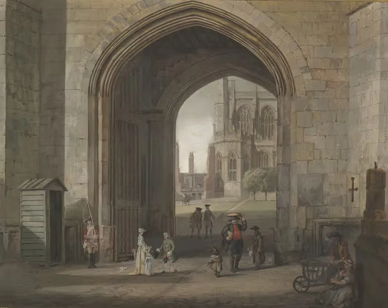 The Tower Gate at Windsor Castle by Paul Sandby, 1767 — digital art print download