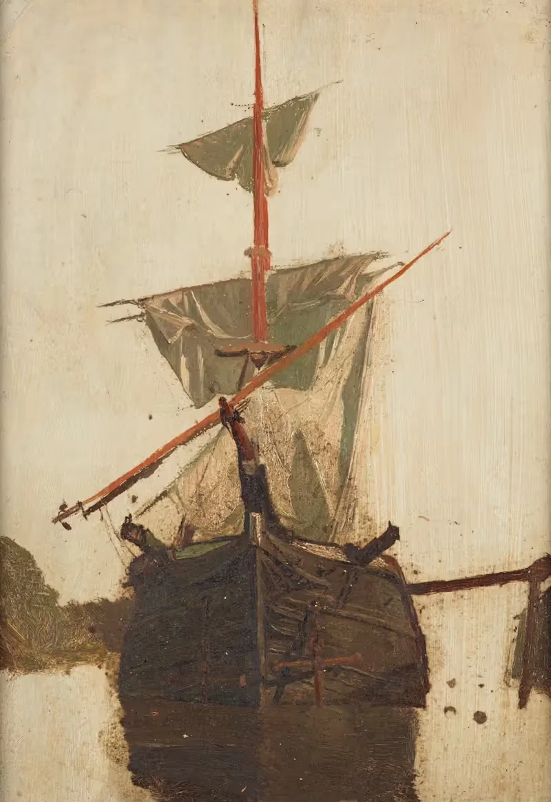 Sketch of a sailing ship no. 2 — Petrus van der Velden