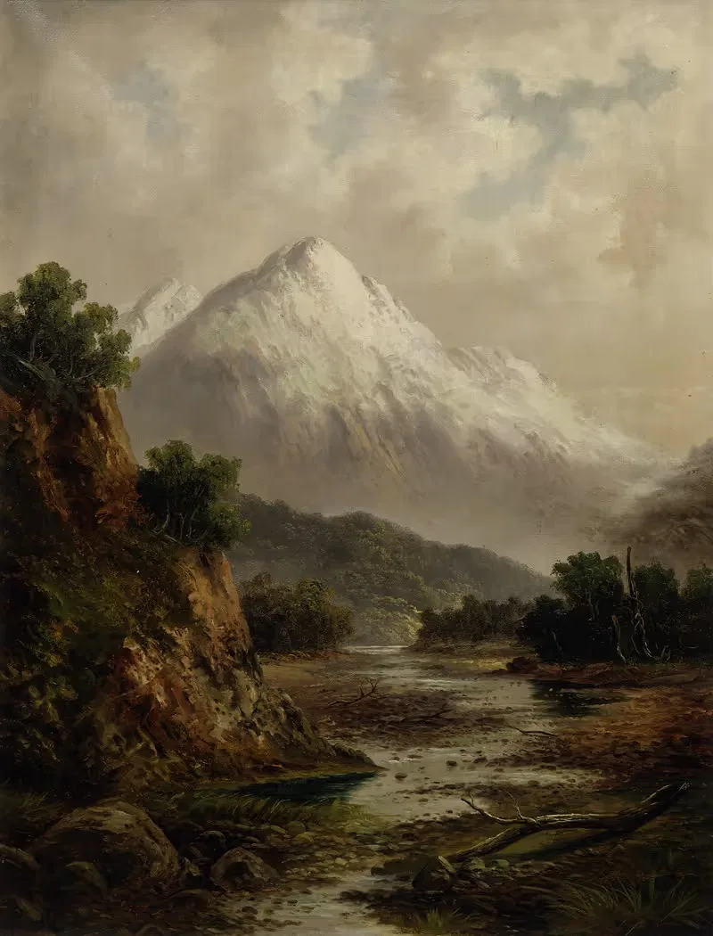 Bed of the Waimakariri River — Thomas Attwood