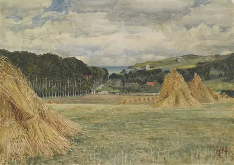 Harvest field, Normandy by Walter Crane, 1904 — digital art print download