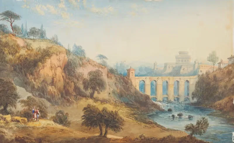 Мост рядом с Римом by Уильям Крауч, 1817-1840 — digital art print download