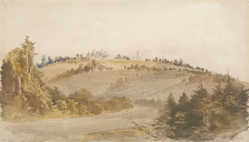 Awamoa (Otago) by William Mathew Hodgkins, 1869 — digital art print download