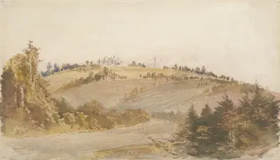 Awamoa (Otago) by William Mathew Hodgkins, 1869 — digital art print download