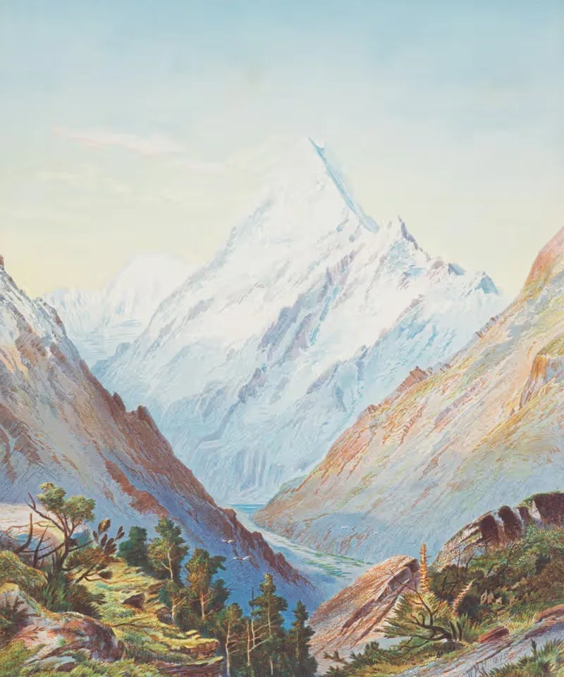 Гора Кук by Уильям Мэтью Ходкинс, 1875 — digital art print download