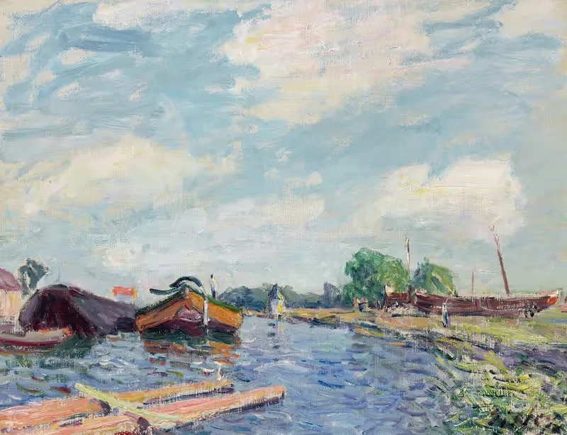 Canal du Loing à Saint-Mammès — Alfred Sisley