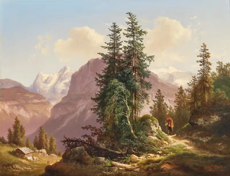 Der Eiger, der Mönch und der Silberhorn in der Schweiz — Carl Hasch