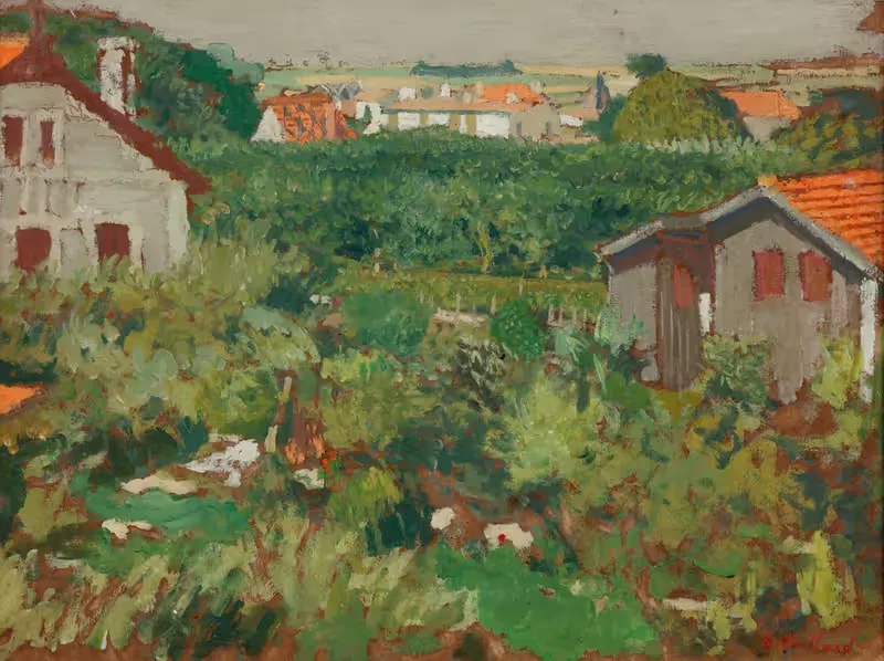 Маленькие домики в ограде by Эдвард Вюйяр, 1909 — digital art print download