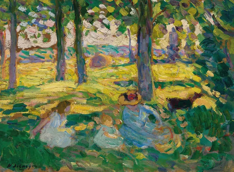 Монтеврейн, загородная местность by Анри Лебаск, 1903 — digital art print download