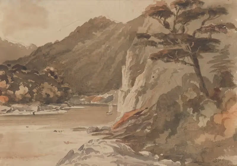 Хокс Краг, река Буллер by Уильям Маршалл Купер, 1873 — digital art print download