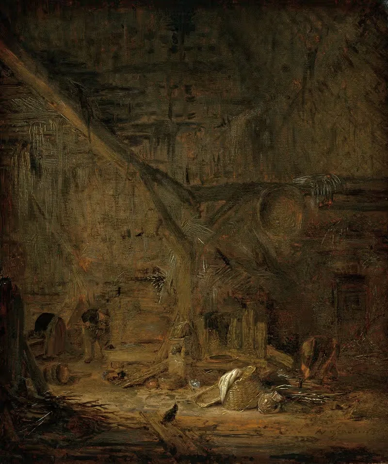 Интерьер сарая by Адриан ван Остаде, 1636 — digital art print download