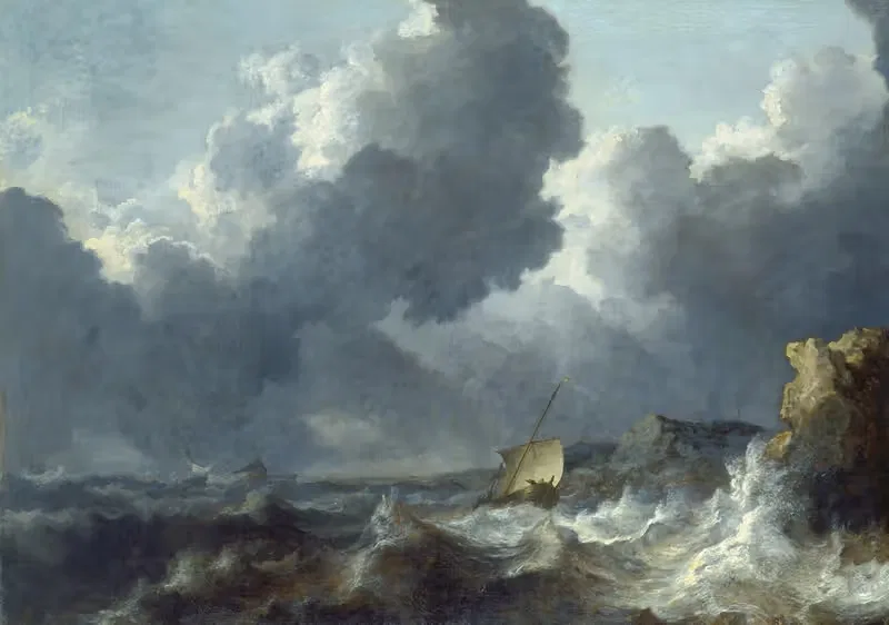 Stormy Sea by Allaert van Everdingen — digital art print download