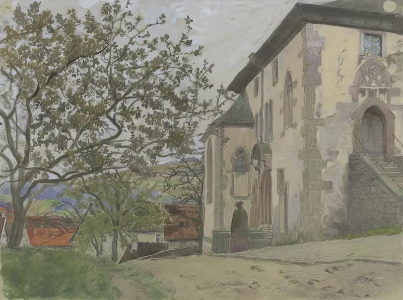 Церковь в Бад-Орбе by Андреас Бернхард Зёнген, 1912 — digital art print download