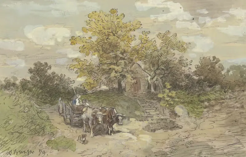 Yoke of oxen — Anton Burger
