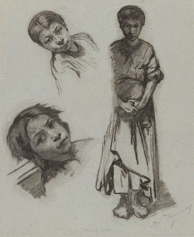 Study of Gipsies by Альфред Клюйзенаар, 1867 — digital art print download