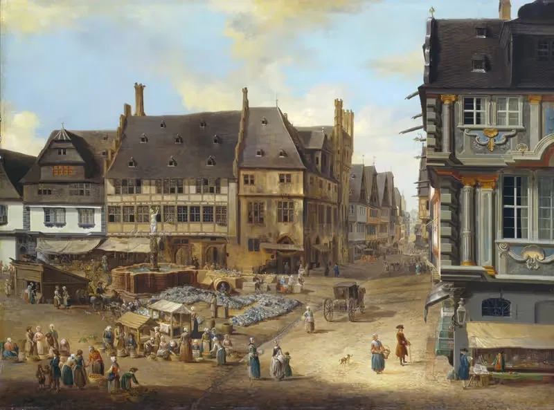 The Liebfrauenberg in Frankfurt — Christian Georg Schütz the elder