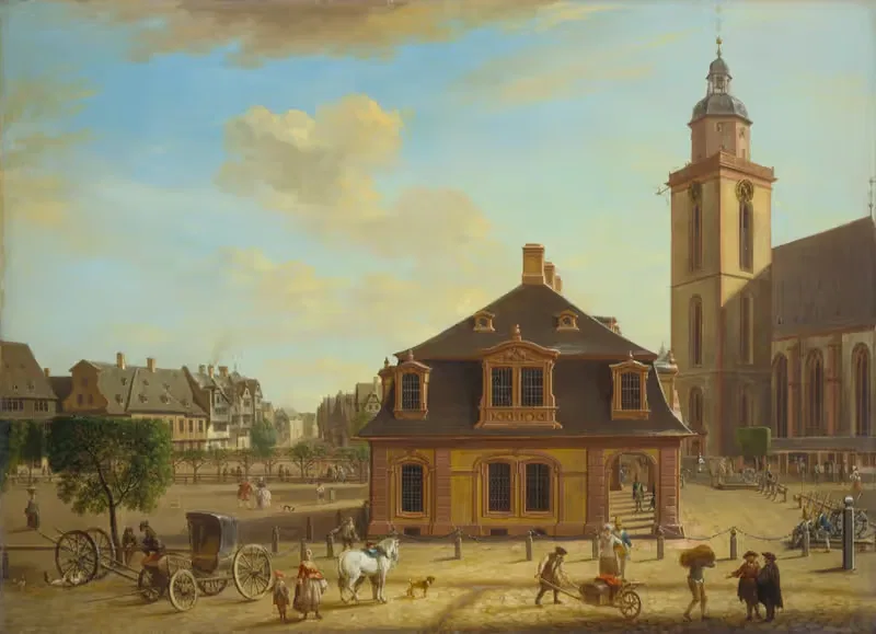 The Rossmarkt in Frankfurt — Christian Georg Schütz the elder
