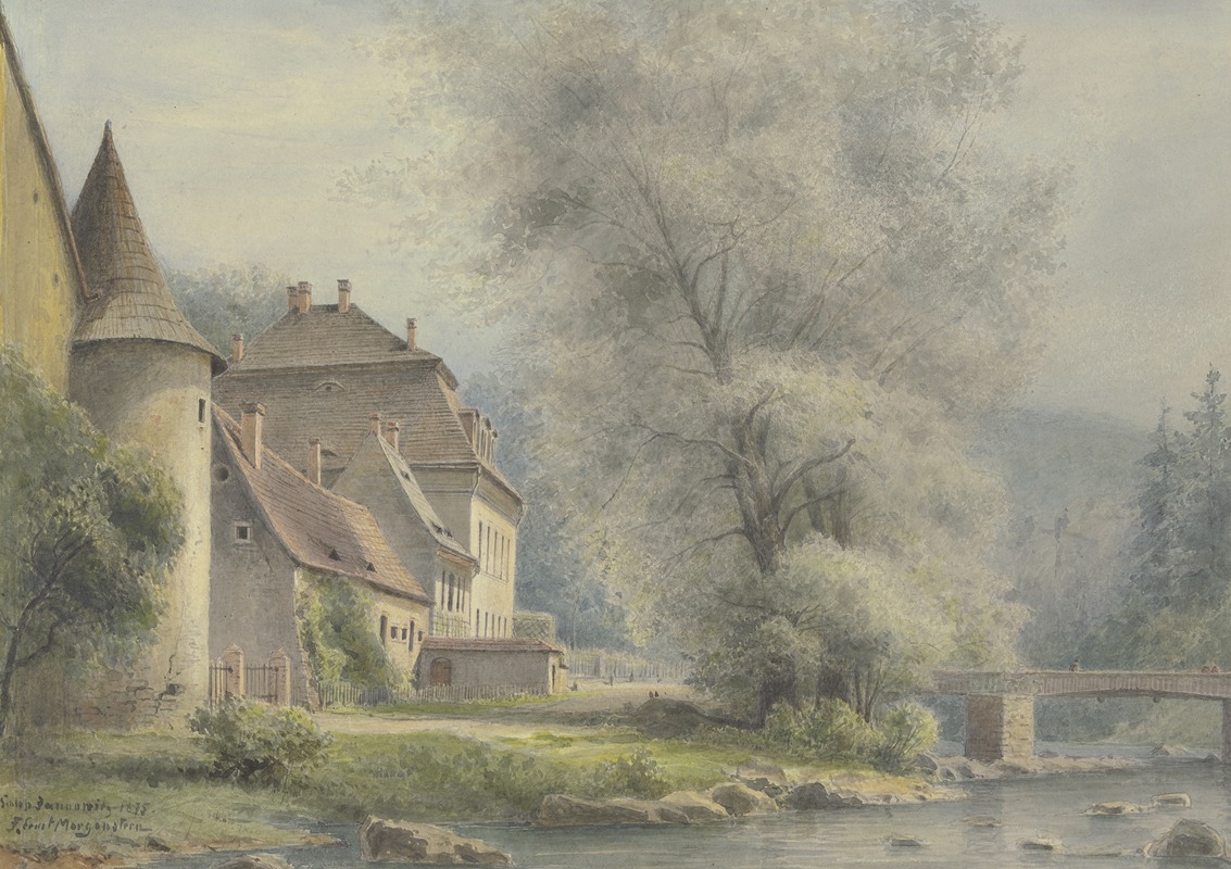 Janowitz castle by Friedrich Ernst Morgenstern, 1875 — digital art print download