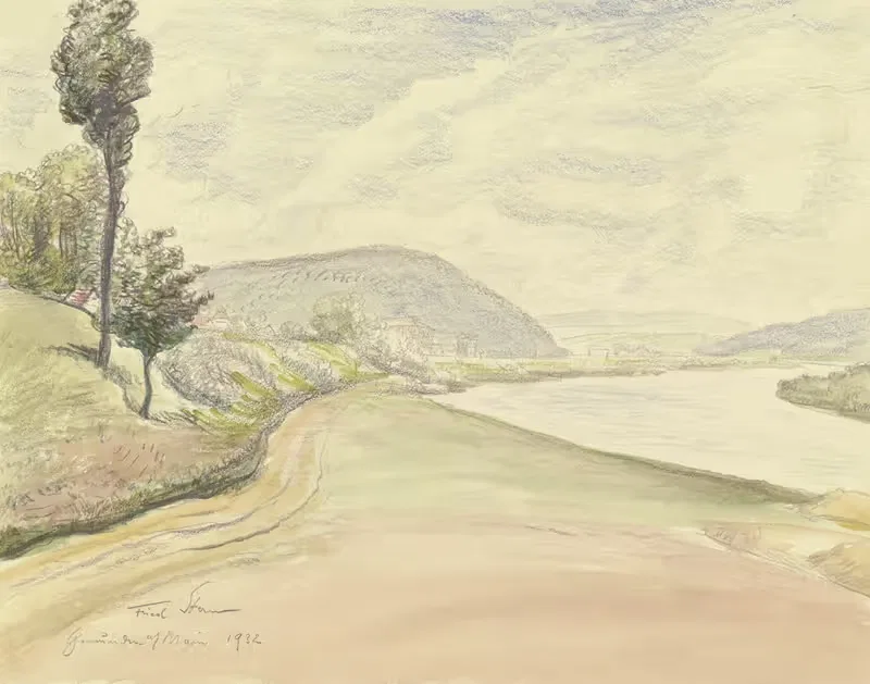 Gemünden am Main by Fried Stern, 1932 — digital art print download