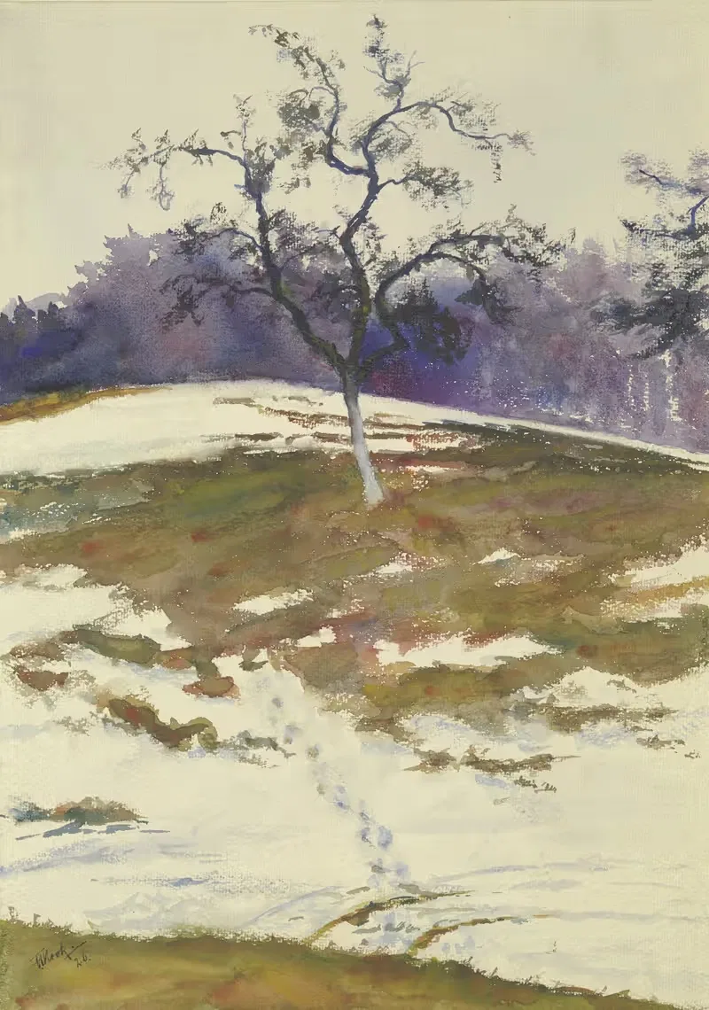 Пейзаж поздней осенью by Фридрих Мук, 1926 — digital art print download