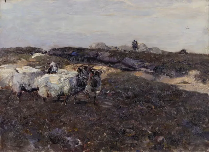 Овцы на болоте by Генрих фон Цюгель, 1901-1904 — digital art print download