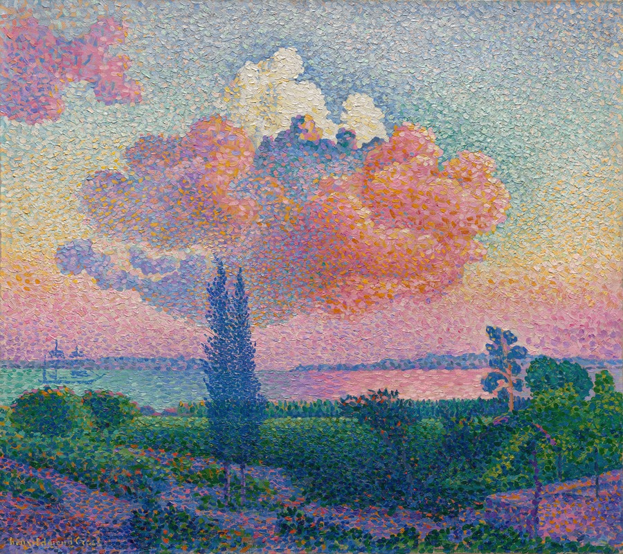 The Pink Cloud by Henri-Edmond Cross, c. 1896 — digital art print download