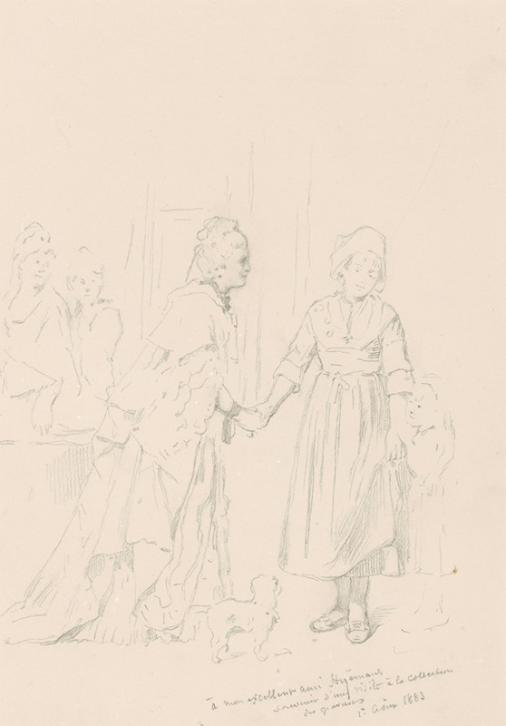 Genre Scene by Charles Baugniet — digital art print download