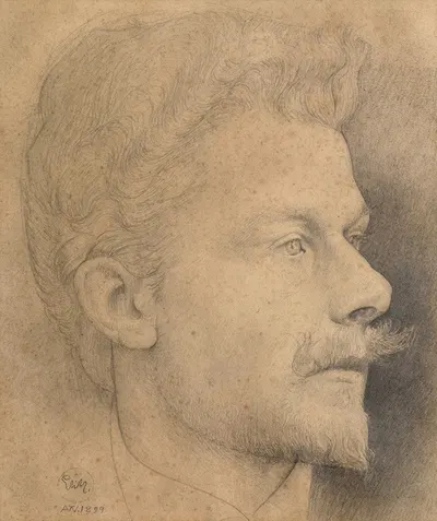 Self Portrait by Charles Mertens, 1899 — digital art print download