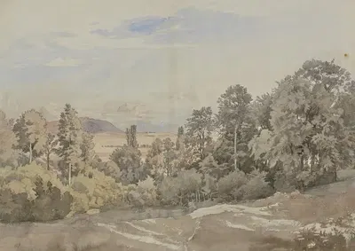 Forest with distant view by Johann Wilhelm Schirmer — digital art print download