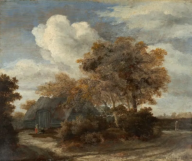 Hut along a Roadside by Meindert Hobbema, 1659 — digital art print download