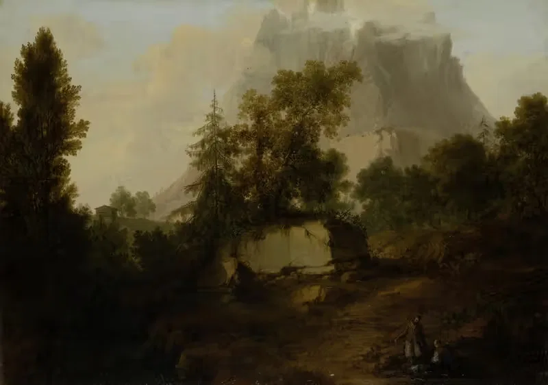 Горы в Швейцарии by Филипп Иероним Бринкманн, 1745 — digital art print download