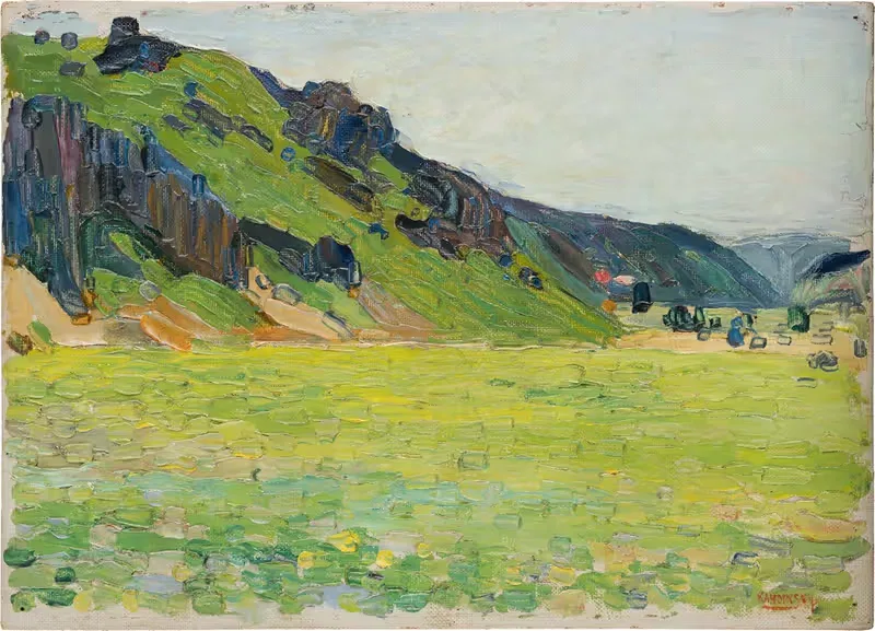 Кальмюнц — светло-зеленые горы by Василий Кандинский, 1903 — digital art print download