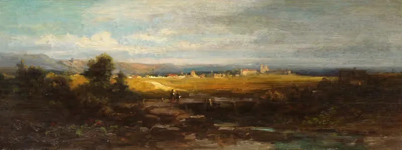 Равнинный пейзаж у предгорья by Карл Спицвег, 1870 — digital art print download