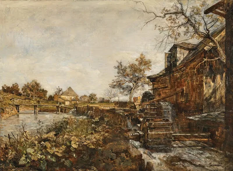 Мельница в Гойзере by Эмиль Якоб Шиндлер, 1882-1884 — digital art print download