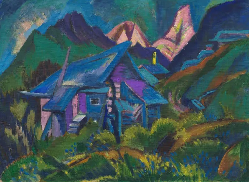 Альпийские хижины и Тинценхорн by Эрнст Людвиг Кирхнер, 1919-1920 — digital art print download