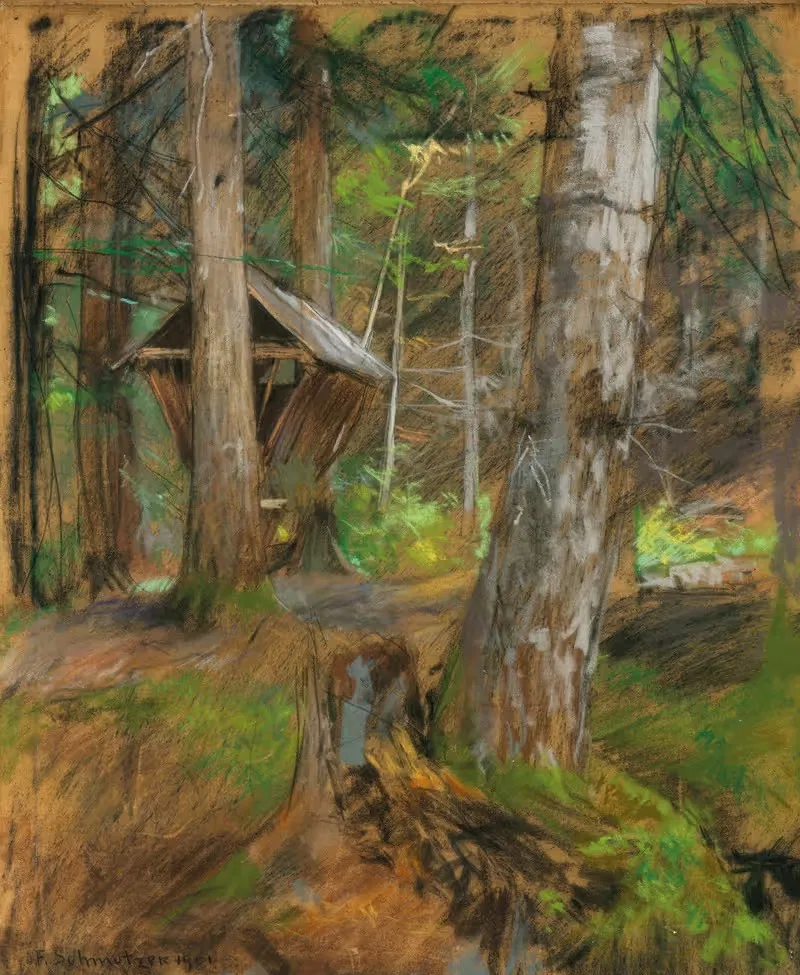 Forest floor and manger by Ferdinand Schmutzer, 1901 — digital art print download