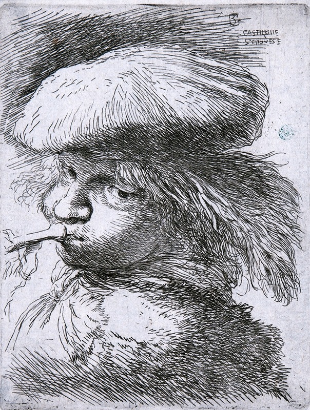 Young Man with a Trumpet by Джованни Бенедетто Кастильоне — digital art print download