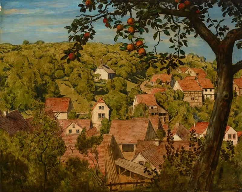 Blick auf Mamolsheim by Hans Thoma, 1890 — digital art print download