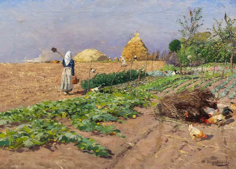 Работа в поле by Хуго Мюлиг, 1898 — digital art print download