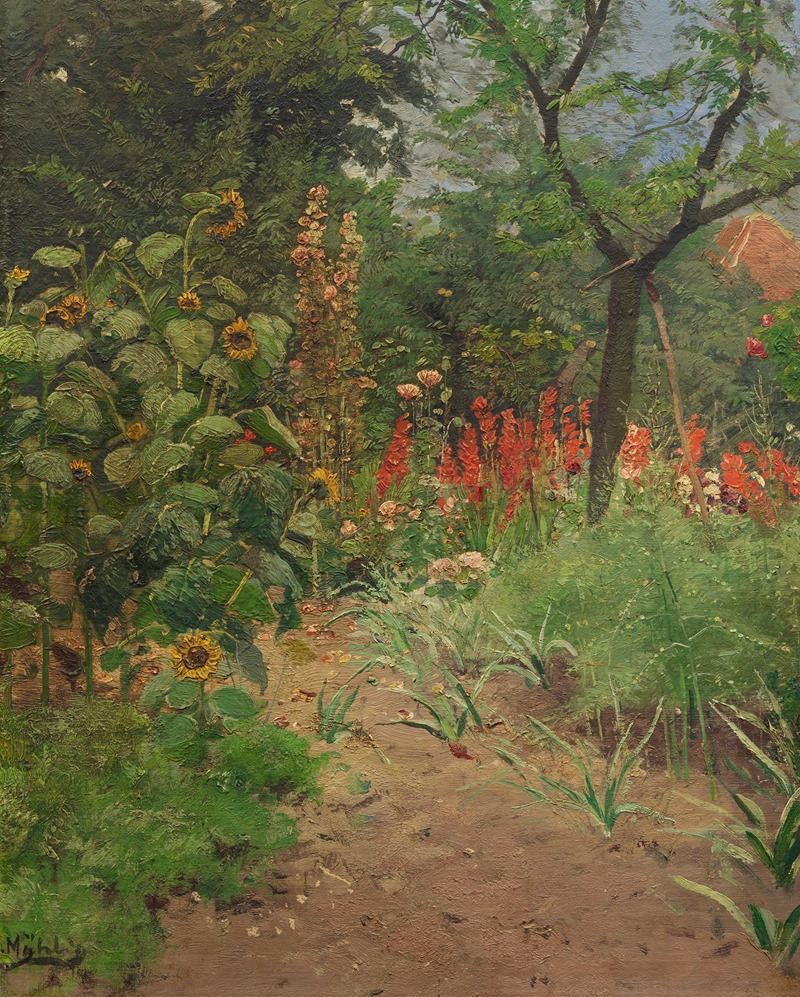 Цветочный сад by Хуго Мюлиг, 1895 — digital art print download