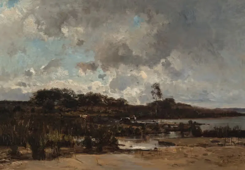 Au bord de l'étang Lacanau — Jean Amédée Baudit