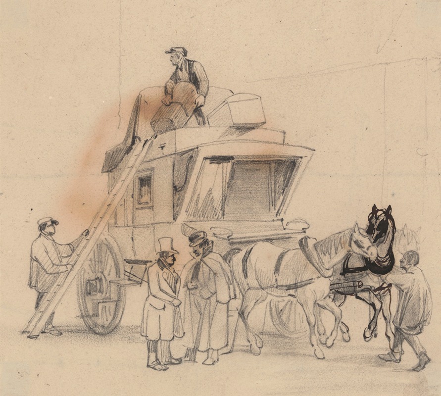 The Coach by Гюстав Адольф Симона — digital art print download