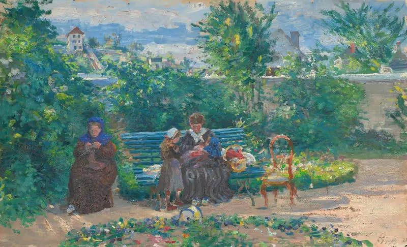 Dans le jardin à l'Hermitage, Pontoise — Ludovic Piette