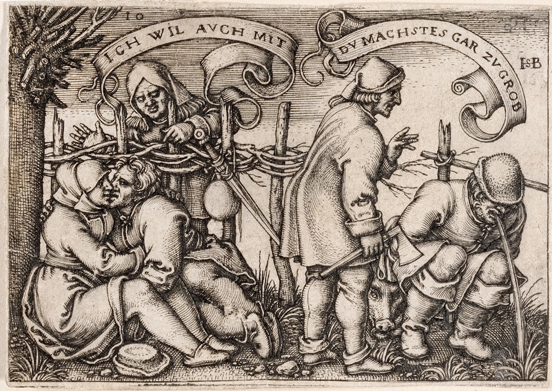 The Peasants Feast by Hans Sebald Beham — digital art print download